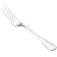 Walco 9605 Ultra 7 5/8" 18/10 Stainless Steel Extra Heavy Weight Dinner Fork - 12/Pack