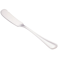 Walco 9610 Ultra 6 13/16" 18/10 Stainless Steel Extra Heavy Weight Flat Handle Butter Spreader - 12/Pack