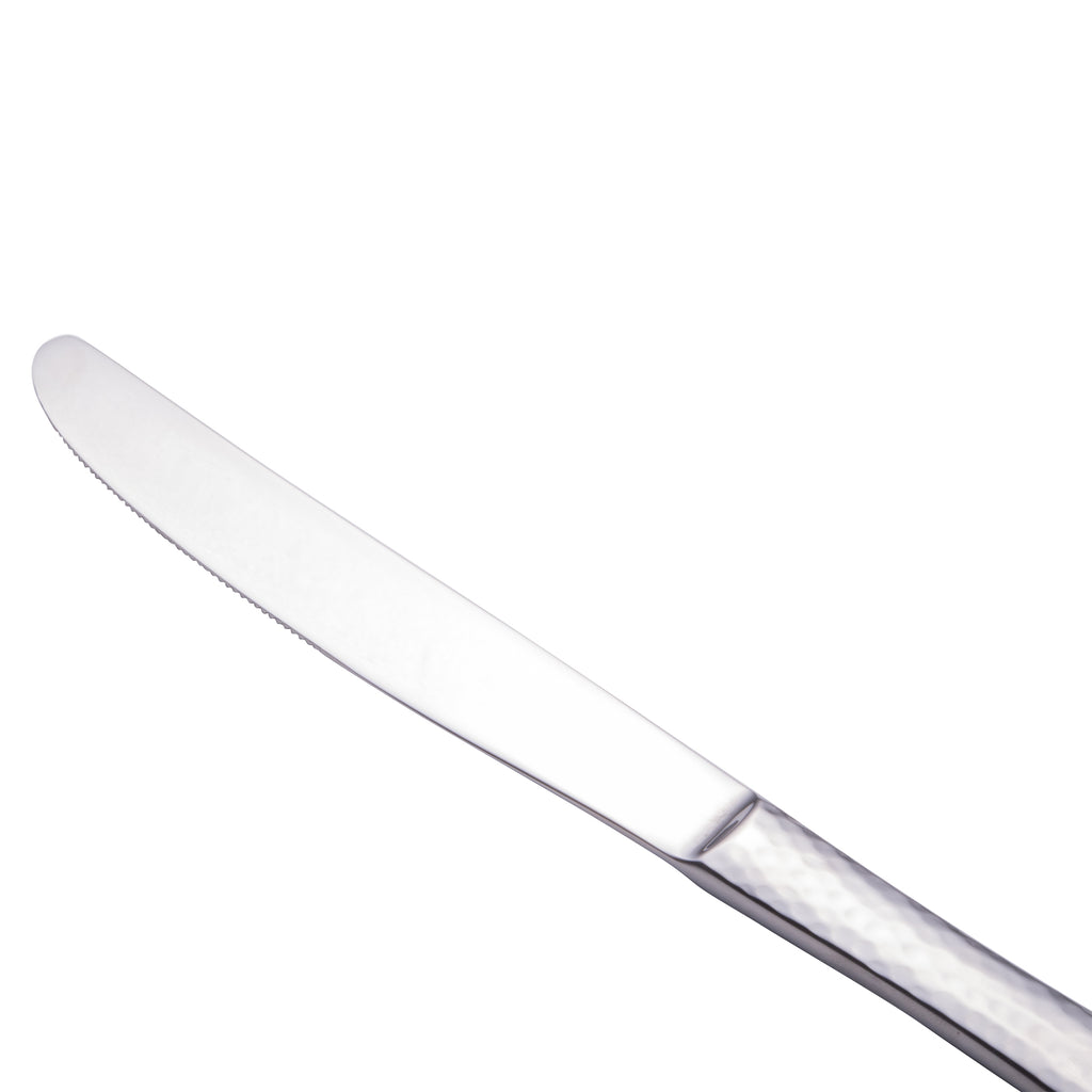 Walco 6345 Ironstone 8 13/16" 18/10 Stainless Steel Extra Heavy Weight Dinner Knife - 12/Pack