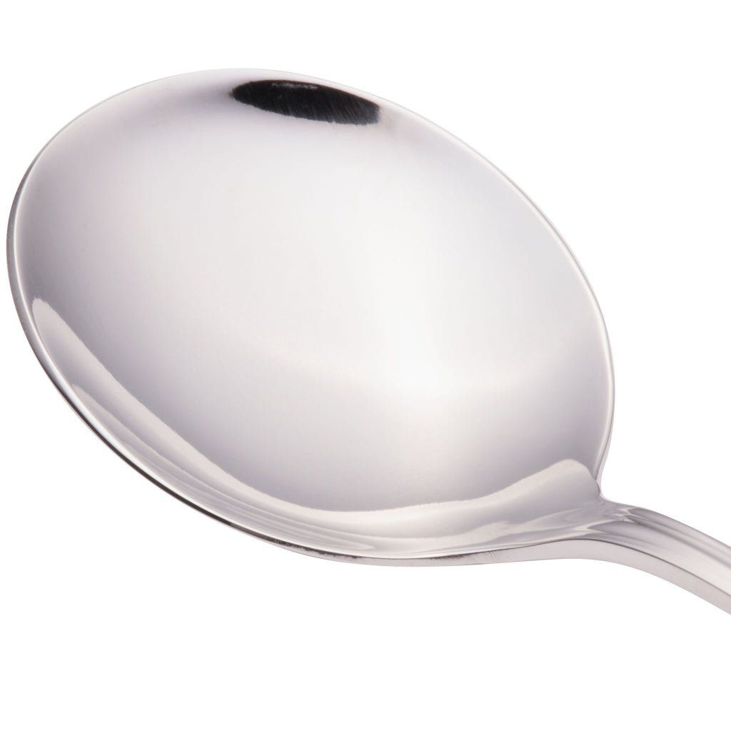 Walco 9612 Ultra 6" 18/10 Stainless Steel Extra Heavy Weight Bouillon Spoon - 12/Pack