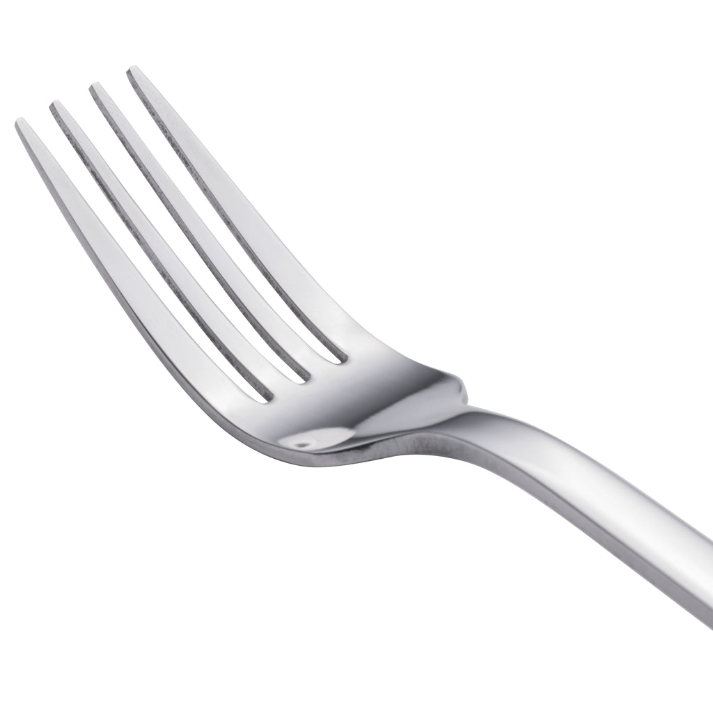 World Tableware 963 030 Elexa 7" 18/0 Stainless Steel Heavy Weight Utility / Dessert Fork - 12/Pack