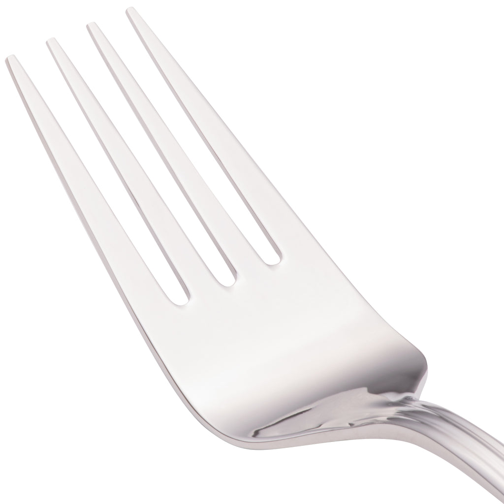 Walco 9617 Ultra 8 1/2" 18/10 Stainless Steel Extra Heavy Weight Cold Meat Fork - 12/Pack