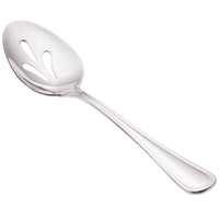 Walco 9628 Ultra 8 1/4" 18/10 Stainless Steel Extra Heavy Weight Pierced Tablespoon / Serving Spoon - 12/Pack