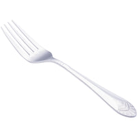 Walco 8005 Art Deco 7 5/8" 18/10 Stainless Steel Extra Heavy Weight Dinner Fork - 12/Pack