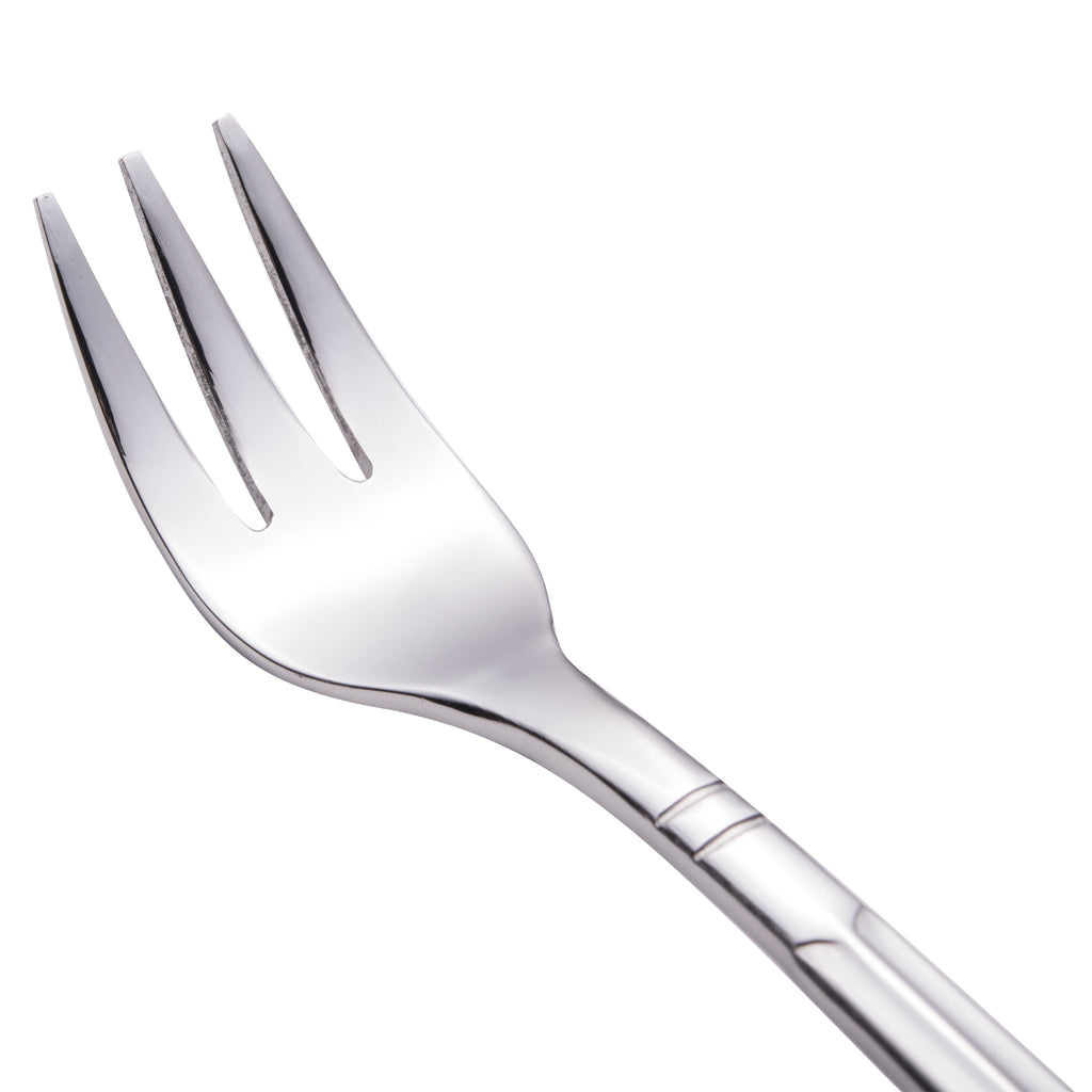 Walco 8015 Art Deco 5 5/8" 18/10 Stainless Steel Extra Heavy Weight Cocktail Fork - 12/Pack