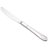Walco 80451 Art Deco 9 1/4" 18/10 Stainless Steel Extra Heavy Weight European Table Knife - 12/Pack