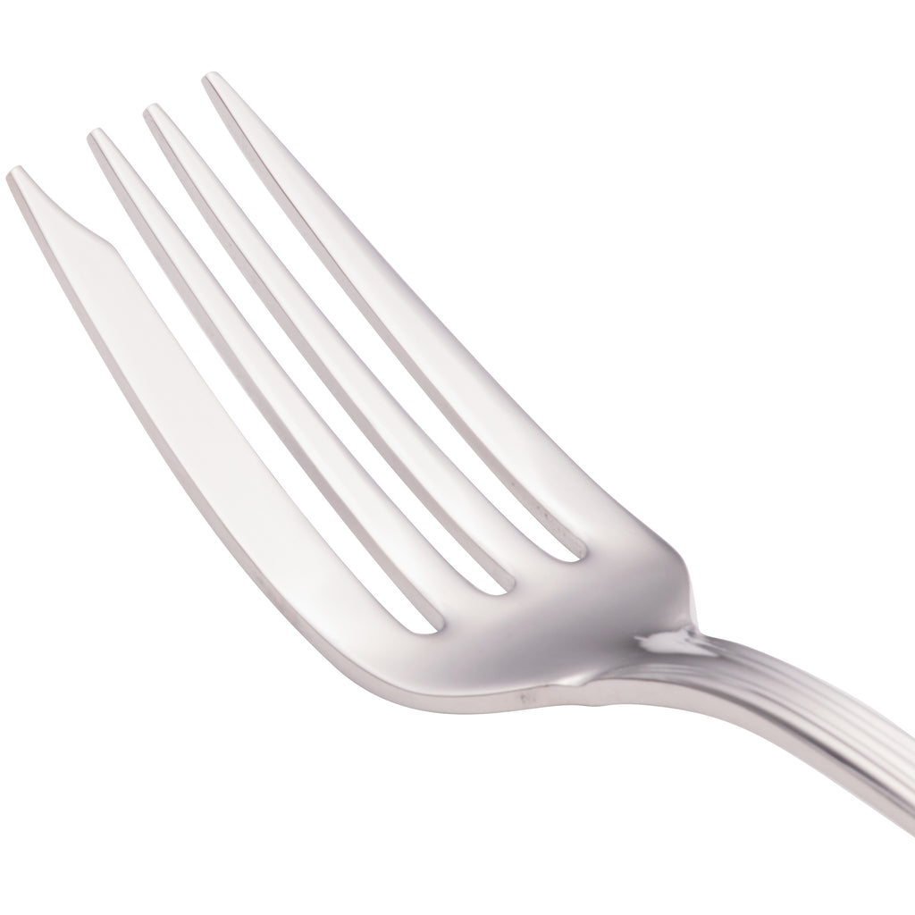 Walco 9714 Prim 7 1/16" 18/10 Stainless Steel Extra Heavy Weight Flat Handle Fish Fork - 12/Pack