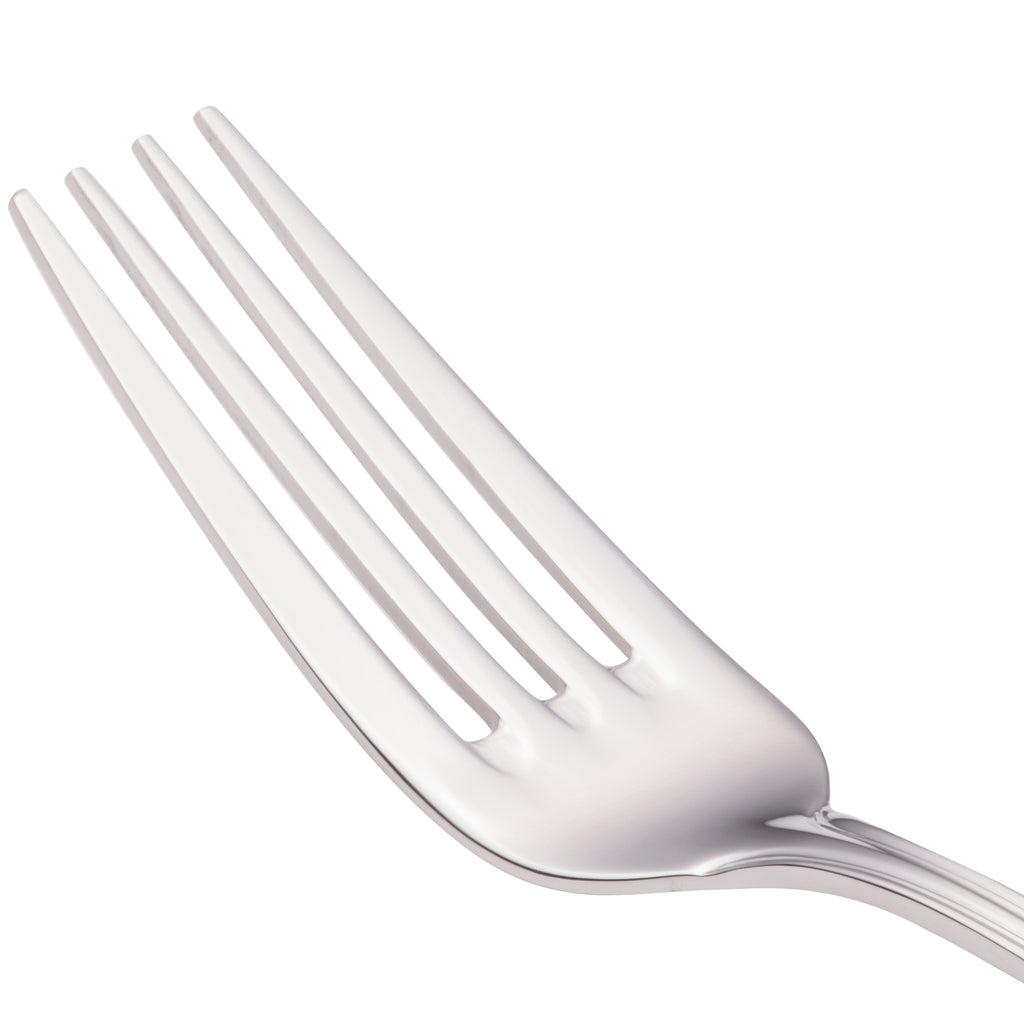 Walco 97051 Prim 8 1/8" 18/10 Stainless Steel Extra Heavy Weight European Table Fork - 12/Pack