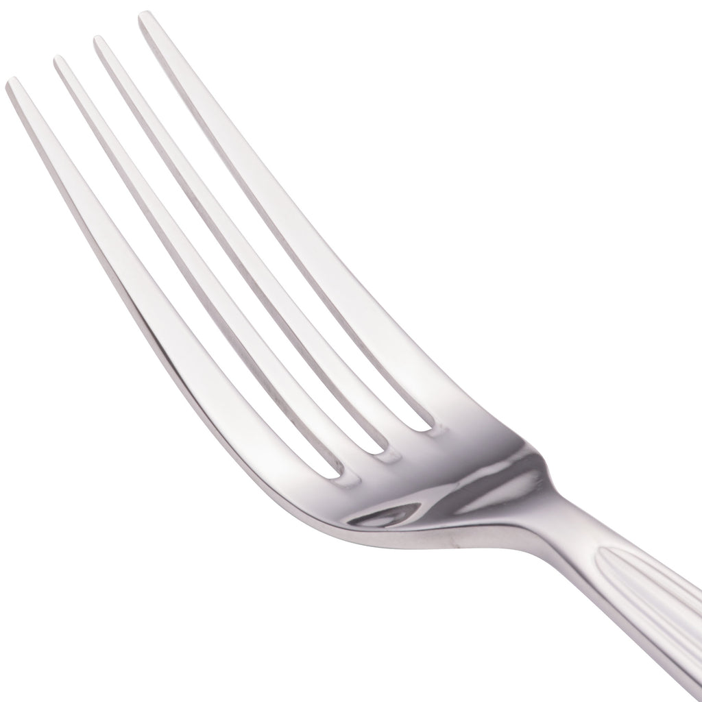 Walco 40051 Maremma 8 1/2" 18/0 Stainless Steel Heavy Weight European Table Fork - 12/Pack