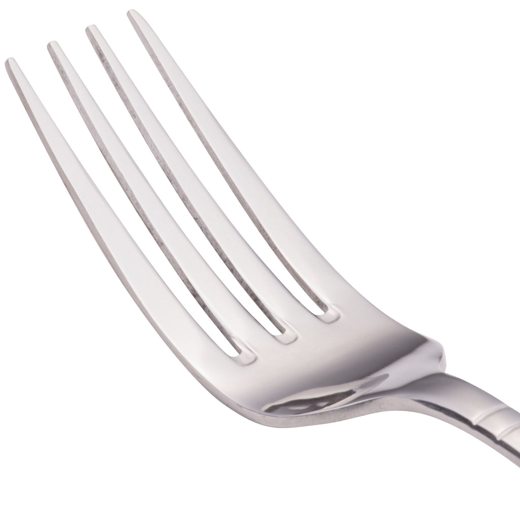 Walco 70051 Meteor 8 1/2" 18/0 Stainless Steel Heavy Weight European Table Fork - 12/Pack