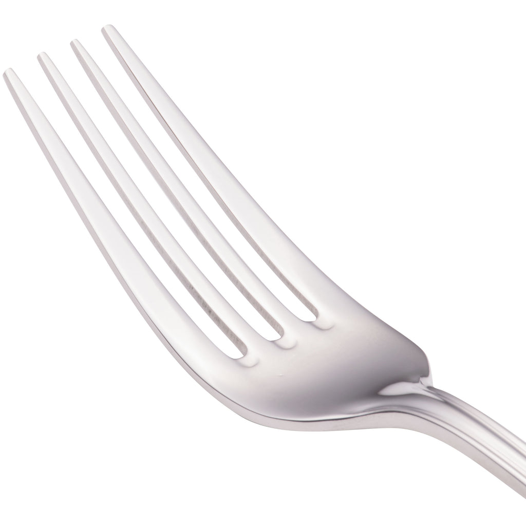 Walco 96051 Ultra 8 1/8" 18/10 Stainless Steel Extra Heavy Weight European Table Fork - 12/Pack