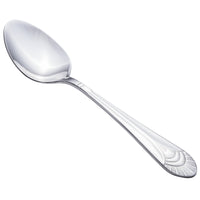 Walco 8007 Art Deco 6 7/8" 18/10 Stainless Steel Extra Heavy Weight Dessert Spoon - 12/Pack
