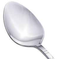 Walco 8007 Art Deco 6 7/8" 18/10 Stainless Steel Extra Heavy Weight Dessert Spoon - 12/Pack
