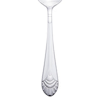 Walco 8007 Art Deco 6 7/8" 18/10 Stainless Steel Extra Heavy Weight Dessert Spoon - 12/Pack