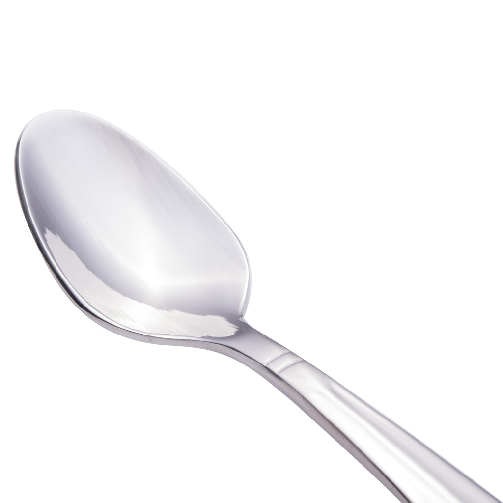 Walco 8029 Art Deco 4 1/2" 18/10 Stainless Steel Extra Heavy Weight Demitasse Spoon - 12/Pack