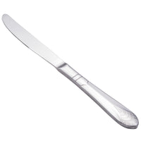 Walco 8045 Art Deco 8 3/4" 18/10 Stainless Steel Extra Heavy Weight Dinner Knife - 12/Pack