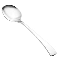 Walco 0638 Freya 7 1/2" 18/0 Stainless Steel Heavy Weight Large Round Bowl Bouillon / Soup Spoon - 12/Pack
