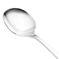Walco 0638 Freya 7 1/2" 18/0 Stainless Steel Heavy Weight Large Round Bowl Bouillon / Soup Spoon - 12/Pack