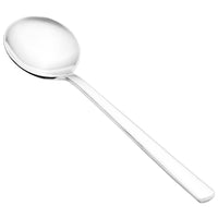Walco 1212 Erik 6 1/8" 18/10 Stainless Steel Extra Heavy Weight Bouillon Spoon - 12/Pack