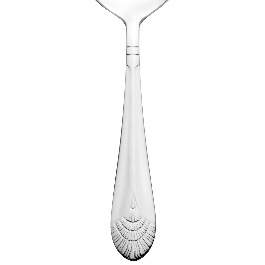 Walco 8012 Art Deco 5 3/4" 18/10 Stainless Steel Extra Heavy Weight Bouillon Spoon - 12/Pack