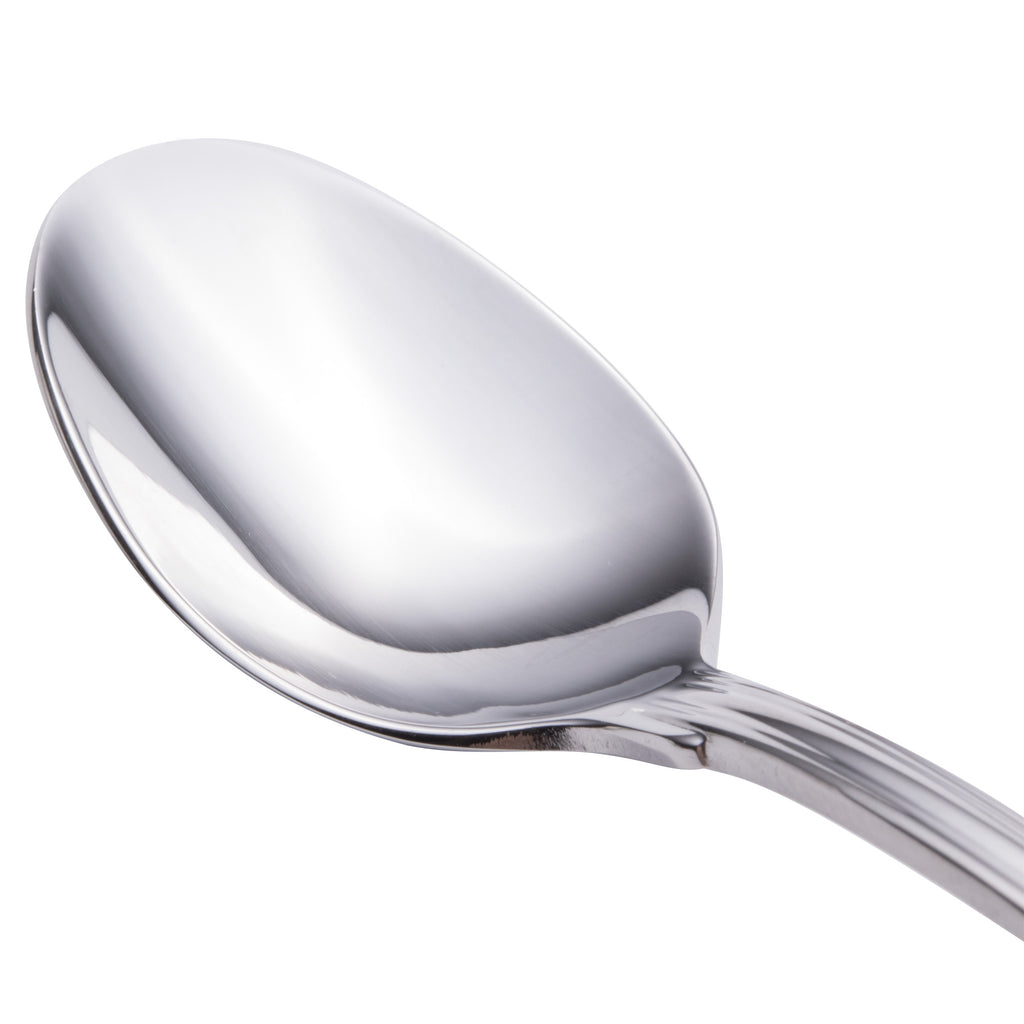 Walco 9329 Luxor 4 3/8" 18/10 Stainless Steel Extra Heavy Weight Demitasse Spoon - 12/Pack