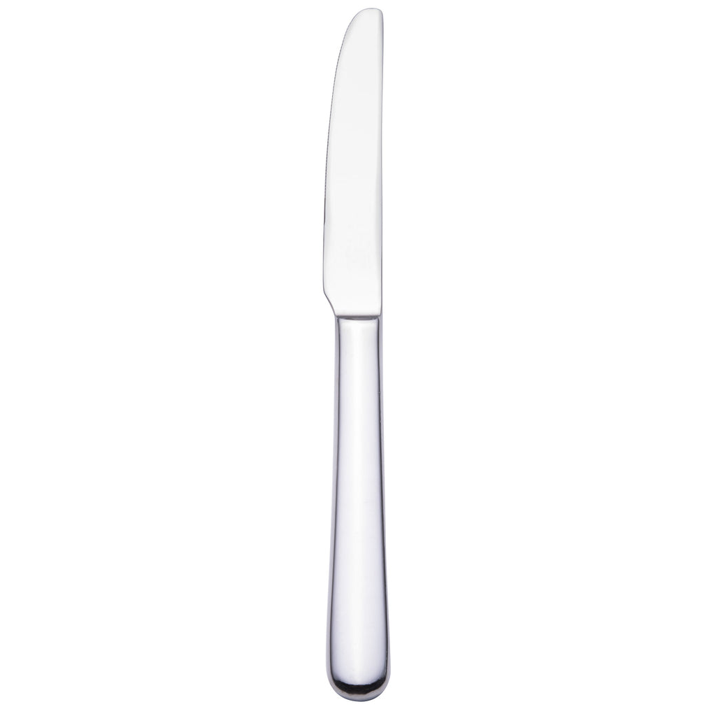 Walco 08451 Star 9 1/4" 18/10 Stainless Steel Extra Heavy Weight European Table Knife - 12/Pack