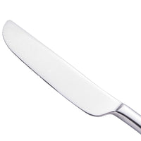 Walco 12451 Erik 9 3/8" 18/10 Stainless Steel Extra Heavy Weight European Table Knife - 12/Pack