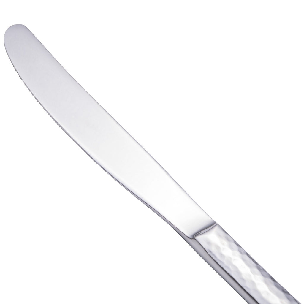 Walco 63451 Ironstone 9 3/4" 18/10 Stainless Steel Extra Heavy Weight European Dinner Knife - 12/Pack