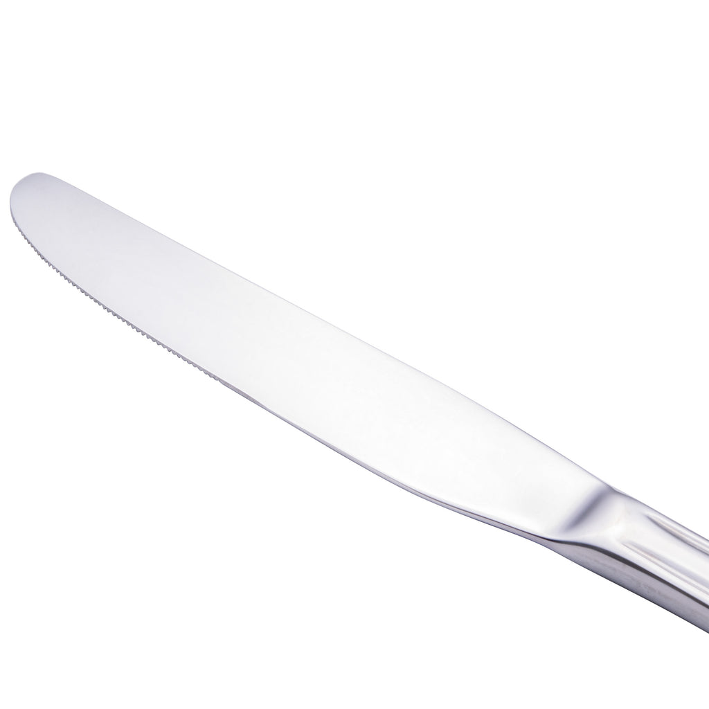 Walco 79451 Balance 9 3/4" 18/0 Stainless Steel Heavy Weight European Table Knife - 12/Pack