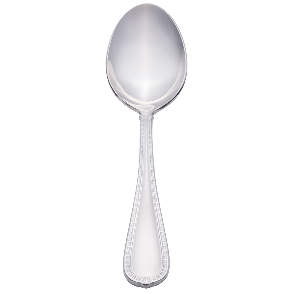 Reed & Barton RB110-002 Berkshire Matte 7 1/8" 18/10 Stainless Steel Extra Heavy Weight Dessert Spoon - 12/Pack