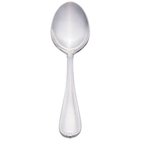 Reed & Barton RB110-002 Berkshire Matte 7 1/8" 18/10 Stainless Steel Extra Heavy Weight Dessert Spoon - 12/Pack