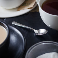 Reed & Barton RB127-007 Silver Echo 4 3/8" 18/10 Stainless Steel Extra Heavy Weight Demitasse Spoon - 12/Pack