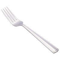 World Tableware 146 039 Vermont 7 7/8" 18/0 Stainless Steel Heavy Weight European Dinner Fork - 12/Pack