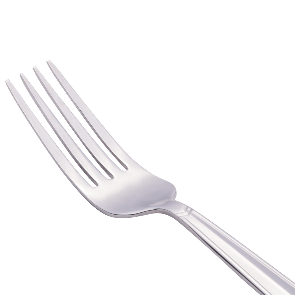 World Tableware 146 039 Vermont 7 7/8" 18/0 Stainless Steel Heavy Weight European Dinner Fork - 12/Pack