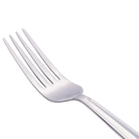 World Tableware 146 039 Vermont 7 7/8" 18/0 Stainless Steel Heavy Weight European Dinner Fork - 12/Pack