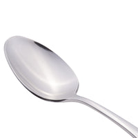 World Tableware 213 002 Baguette 7 1/4" 18/0 Stainless Steel Heavy Weight Dessert Spoon - 12/Pack