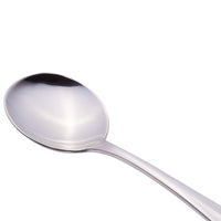 World Tableware 213 016 Baguette 6 1/8" 18/0 Stainless Steel Heavy Weight Bouillon Spoon - 12/Pack