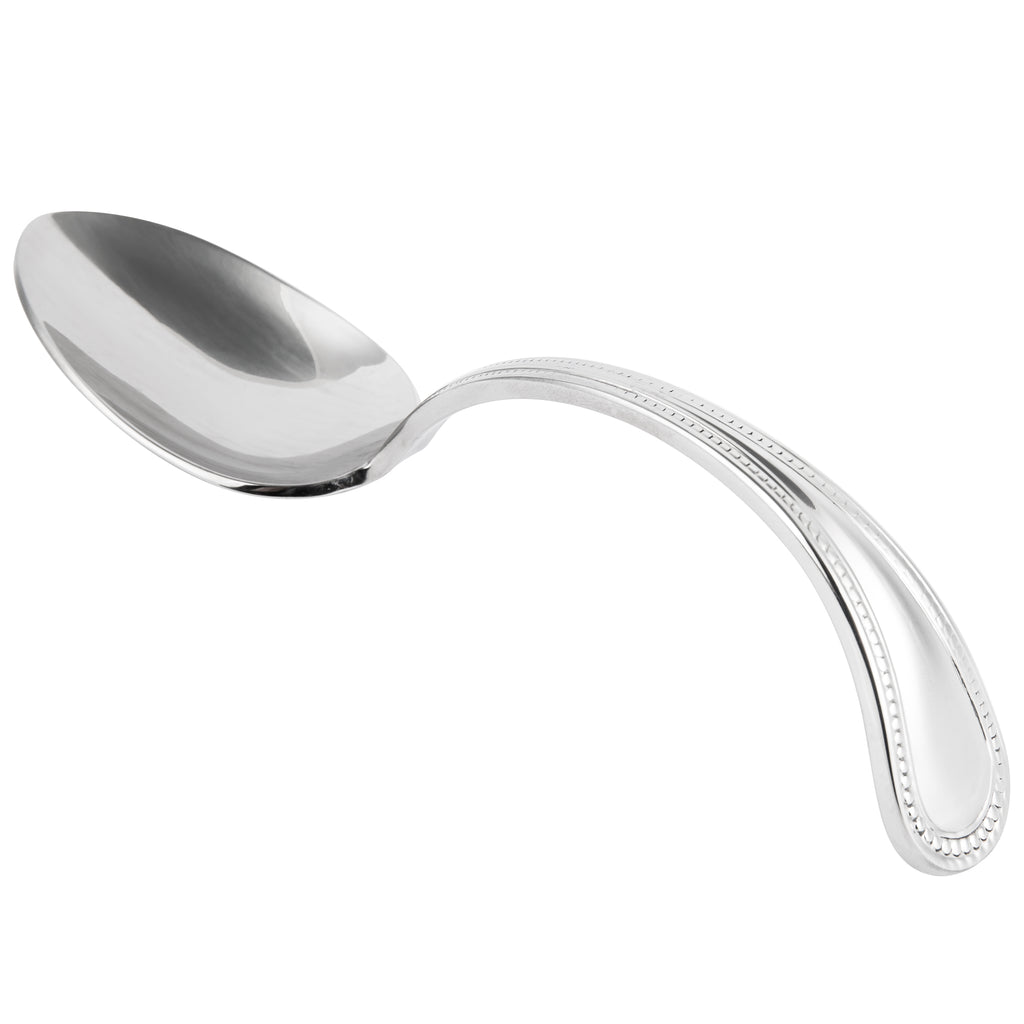 Bon Chef STS1003 18/10 Stainless Steel Extra Heavy Sombrero Soup/Dessert Tasting Spoon - 12/Pack