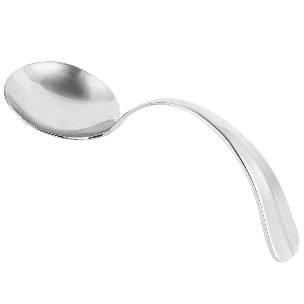 Bon Chef STS1101 18/10 Stainless Steel Extra Heavy Chambers Bouillon Tasting Spoon - 12/Pack