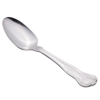 World Tableware 244 003 Kings 8 3/4" 18/0 Stainless Steel Heavy Weight Tablespoon / Serving Spoon - 12/Pack