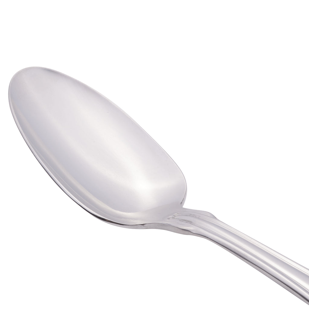 World Tableware 244 003 Kings 8 3/4" 18/0 Stainless Steel Heavy Weight Tablespoon / Serving Spoon - 12/Pack