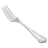 World Tableware 244 039 Kings 5 5/8" 18/0 Stainless Steel Heavy Weight European Dinner Fork - 12/Pack