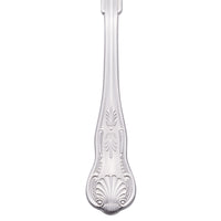 World Tableware 244 039 Kings 5 5/8" 18/0 Stainless Steel Heavy Weight European Dinner Fork - 12/Pack