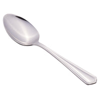 World Tableware 256 002 Cortland 7 1/8" 18/0 Stainless Steel Heavy Weight Dessert Spoon - 12/Pack