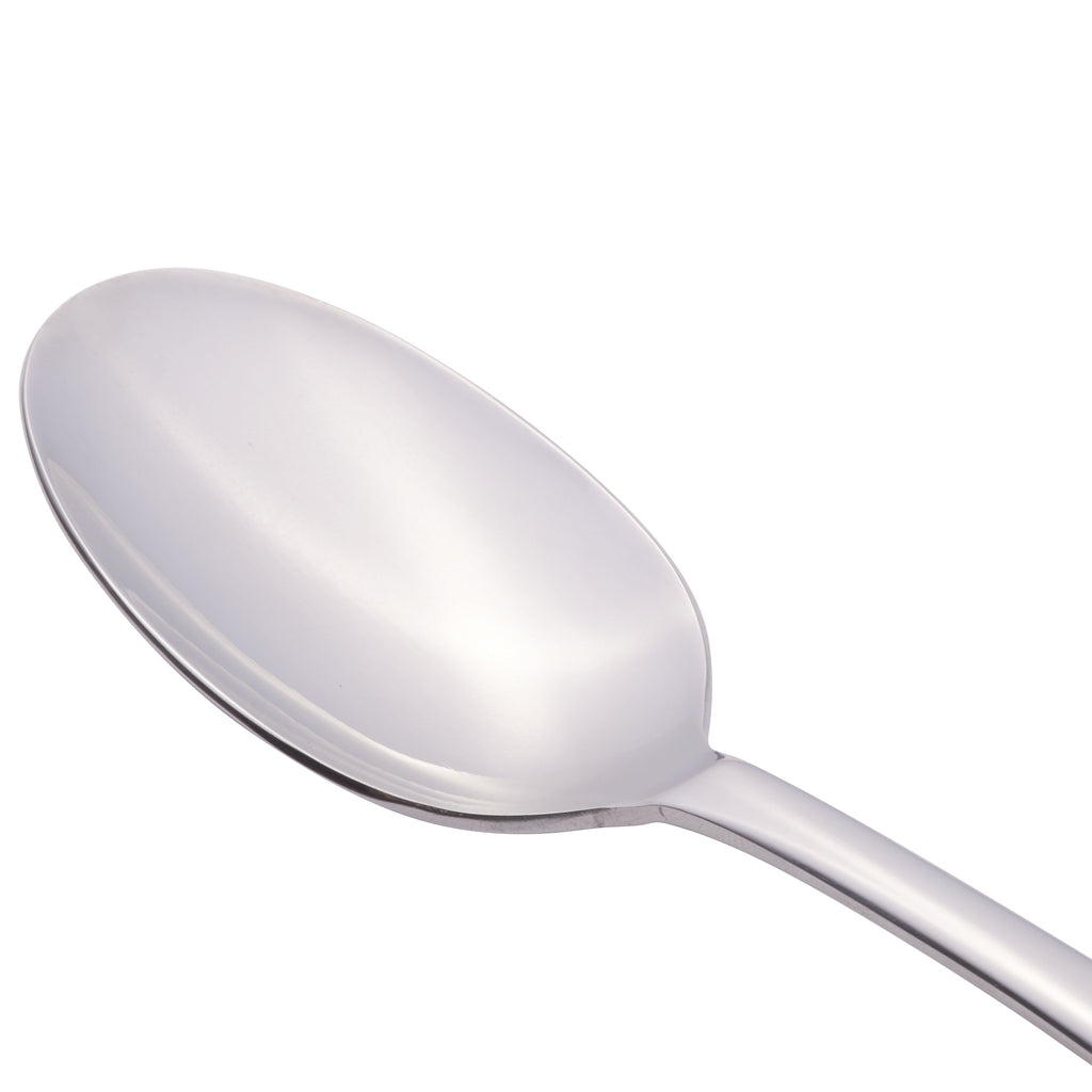 World Tableware 467 003 Auberge 7 5/8" 18/0 Stainless Steel Heavy Weight Tablespoon / Serving Spoon - 12/Pack