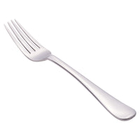 World Tableware 467 039 Auberge 7 3/4" 18/0 Stainless Steel Heavy Weight European Dinner Fork - 12/Pack