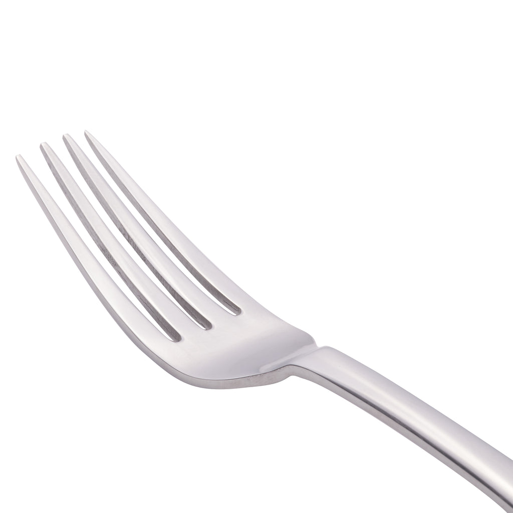 World Tableware 467 039 Auberge 7 3/4" 18/0 Stainless Steel Heavy Weight European Dinner Fork - 12/Pack