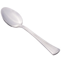 World Tableware 881 002 Minuet 7" 18/0 Stainless Steel Heavy Weight Dessert Spoon - 12/Pack
