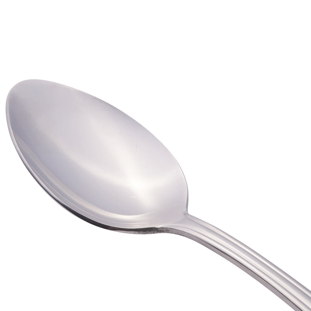 World Tableware 888 002 Masterpiece 7 1/8" 18/0 Stainless Steel Heavy Weight Dessert Spoon - 12/Pack