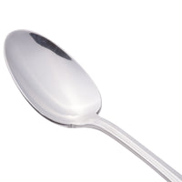 World Tableware 961 002 Resplendence 6 7/8" 18/0 Stainless Steel Heavy Weight Dessert Spoon - 12/Pack